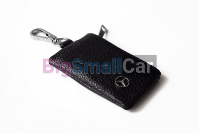 Чехол Для Ключей Merсedes Универсальный, Кожаный С Металическим Значком, Черный bgt1014