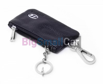 Чехол Для Ключей Hyundai Универсальный, Кожаный С Металическим Значком, Черный bgt1047